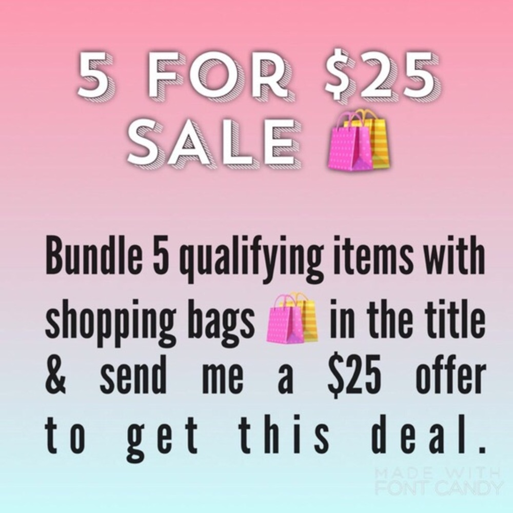 🛍🛍Bundle of 5 for $25🛍🛍